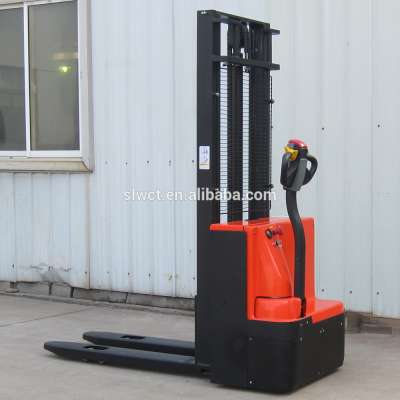 1500kg Battery-operated Electric Hydraulic Pedestrian Pallet Stacker