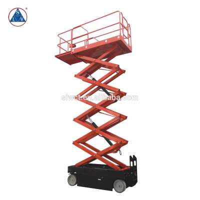 AC Powered Mobile Traction Move Scissor Lift Platform