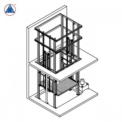 1000kg Electric Hydraulic Cargo Freight Elevator Warehouse Lift